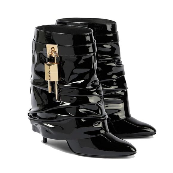 THESHY Women's Fold Over Stiletto Ankle Boots (size 10.5) - Picture 4 of 5